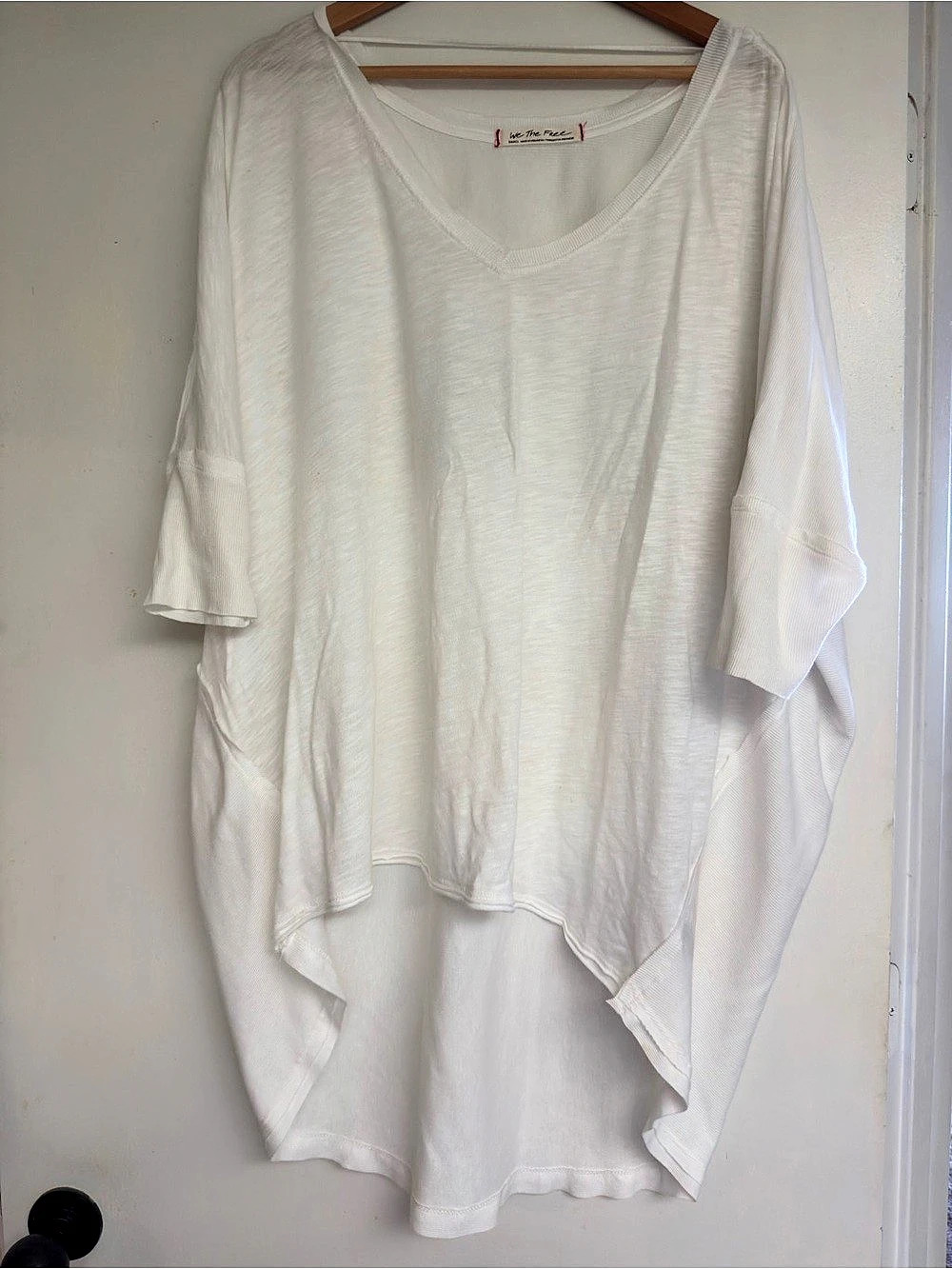 Free People Skye Balloon ivory Boxy High/Low Tunic